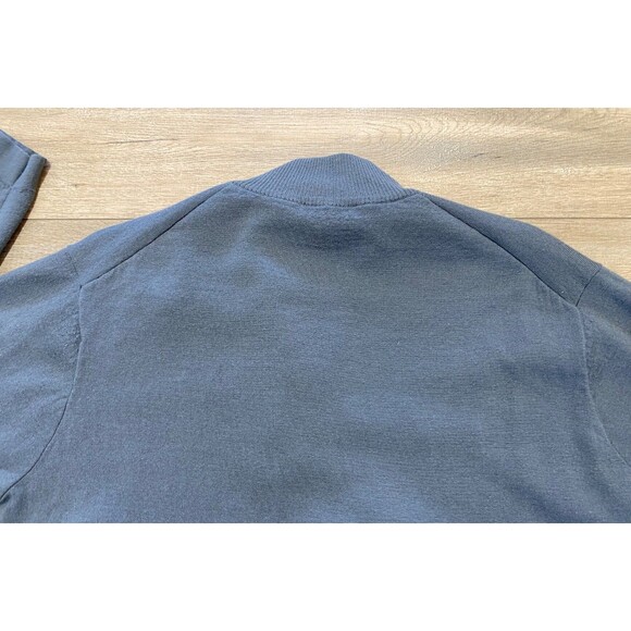 Peter Millar Warmth Mens L Merino Wool 1/4 Zip Golf Pullover Blue Gray Sweater - Picture 10 of 10